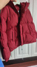 左西男童紅色羽絨服冬季2025新款兒童三防加厚保暖外套潮 紅色 150 曬單實(shí)拍圖