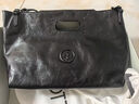 個(gè)樂(lè )SOFT CARRY托特包百搭大容量牛皮手提單肩包通勤電腦包禮物 經(jīng)典黑L （啞黑）（14寸電腦） 曬單實(shí)拍圖
