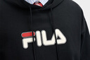FILA 斐樂(lè )情侶款男女連帽衛衣冬季新款休閑寬松加絨保暖長(cháng)袖上衣 【常規款】正黑色-BK XL 180/100A/XL 曬單實(shí)拍圖