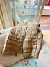 君羽鵝絨羽絨馬甲男女款800蓬白鵝絨居家保暖背心137 淺卡其-女款 2XL 推薦男161-175斤/女131-140斤 曬單實(shí)拍圖