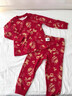 歐孕（OUYUN）兒童睡衣秋冬男女童高腰護肚新年紅色保暖衣套裝 天馬行空 90 曬單實(shí)拍圖