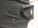恒源祥100%羊毛短袖男士翻領(lǐng)上衣毛衣半袖針織衫HJ226 黑色 185/100A  曬單實(shí)拍圖