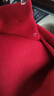 皮爾卡丹（pierre cardin）紅色大毛領(lǐng)時(shí)尚毛毛袖毛呢大衣2025新款反季時(shí)尚斗篷型呢子外套女 波爾多紅 夾棉款 實(shí)物偏亮紅 S 建議106-125斤 曬單實(shí)拍圖