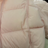 太平鳥(niǎo)【泡芙系列】蓄熱防潑水立領(lǐng)防風(fēng)羽絨服女短款白鴨絨外套 粉色 XS 曬單實(shí)拍圖