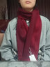 玖慕（JIUMU）100%山羊絨圍巾女士秋冬季披肩保暖圍脖女生紅色本命年禮物禮盒裝 曬單實(shí)拍圖