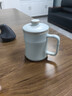 青澹汝窯辦公茶水分離杯陶瓷茶具會(huì )議杯純手工玉節杯 玉節杯約355ml  開(kāi)片可養 曬單實(shí)拍圖