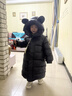 戴維貝拉（DAVE＆BELLA）小童長(cháng)款羽絨服三防兒童白鴨絨外套女童冬裝上衣新款男寶寶外衣 黑色【DB4243343】 110 cm【充絨量134g】 曬單實(shí)拍圖