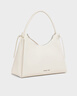 CHARLES&KEITH26春新品柔軟蝴蝶結單肩托特包斜挎包CK2-40160249 Cream奶白色 M 曬單實(shí)拍圖