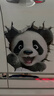 汽車(chē)貼紙遮擋劃痕貼大面積3d立體車(chē)貼可愛(ài)熊貓哈士奇貓咪車(chē)身貼畫(huà) 可愛(ài)熊貓40cm膠貼不留膠 曬單實(shí)拍圖
