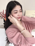 禮意久久平安扣足金黃金蓮花手鏈女款生日禮物女生女士結婚紀念日送老婆 曬單實(shí)拍圖