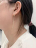 戚小米純S999銀水滴耳線(xiàn)女氣質(zhì)簡(jiǎn)約長(cháng)款耳環(huán)時(shí)尚新款時(shí)尚個(gè)性養耳洞耳飾 水滴耳線(xiàn)【一對】 曬單實(shí)拍圖