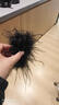 兩世歡羽毛抓夾女2025新款蝴蝶結黑色后腦勺秋冬高級感鯊魚(yú)夾毛毛發(fā)夾 黑色銀色珠珠8cm 曬單實(shí)拍圖