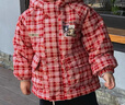 瑪米瑪卡（MOMOCO）兒童棉服外套新年服冬季棉衣棉襖韓版休閑童裝 31紅色   110    曬單實(shí)拍圖