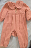 babylove【清倉】嬰兒連體衣春秋純棉紗布哈衣爬服刺繡女寶寶娃娃領(lǐng)甜美 赭色 80cm 曬單實(shí)拍圖