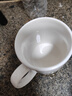 白杯簡(jiǎn)約陶瓷馬克杯家用喝水專(zhuān)用杯早餐杯漱口杯子大容量加厚杯 純白陶瓷杯【單杯】 1個(gè) 320ml 曬單實(shí)拍圖