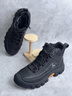公羊棉鞋男鞋加絨保暖春季新款戶(hù)外百搭馬丁靴男高幫軟底防滑工裝鞋男 黑色 【標準皮鞋碼】 41 (255mm) 曬單實(shí)拍圖