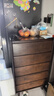 家逸實(shí)木五斗柜臥室靠墻床尾收納柜家用儲物柜簡(jiǎn)約電視邊柜60cm胡桃色 曬單實(shí)拍圖