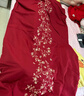 紅豆中式高端結婚四件套1.5/1.8米床上用品大紅刺繡婚嫁被套床單喜慶新婚被罩200*230cm心愿 曬單實(shí)拍圖