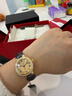 西普尼金表（HIPINE）金表女純金999足金黃金手表復古腕表時(shí)尚騏驥紅石英女表生日禮物 【鋯石金面金扣】金重5g+ 曬單實(shí)拍圖