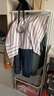 MUJI 便捷可折疊鐵制掛衣架 晾曬衣架衣服掛架陽(yáng)臺落地 KEE7CC4A 約長(cháng)58*寬39.3*高150.3cm 曬單實(shí)拍圖