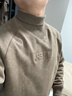JEEP吉普衛衣男秋冬季加厚半高領(lǐng)長(cháng)袖T恤男士重磅打底衫男裝 卡其色XL 曬單實(shí)拍圖