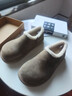 H8全包厚底小土豆雪地靴男女冬季加絨保暖大頭勃肯鞋毛毛棉鞋短靴 灰色 加厚保暖 42 曬單實(shí)拍圖