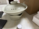 九土日式陶瓷砂鍋土鍋家用帶蓋淺口鍋耐高溫明火煲湯鍋燉鍋煮粥鍋 款式一砂鍋-小號 +底托 0.8L 曬單實(shí)拍圖