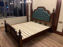 圣蒂伯爵簡(jiǎn)約美式純實(shí)木原木風(fēng)頭層牛皮床軟包臥室家具復古雙人婚床1.8米 純實(shí)木軟包真皮床 1.8米x2米 家具結構 框架結構 曬單實(shí)拍圖