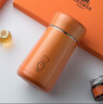 希諾保溫杯女士高顏值不銹鋼水杯家用便攜茶杯子X(jué)N-9619桔色 330mL 曬單實(shí)拍圖