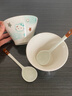 薄巧Kitty小貓卡通餐具ins飯碗家用釉下彩陶瓷甜品碗高顏值 【薄巧Kitty】2碗2勺 曬單實(shí)拍圖