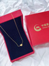 中國黃金（CHINA GOLD）黃金吊墜女款足金甜蜜愛(ài)心項鏈吊墜首飾情人節生日禮物送女友老婆 愛(ài)心吊墜【配S925銀鏈】約0.1g 曬單實(shí)拍圖
