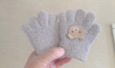 嬰兒0-3歲女孩卡通保暖全指手套嬰幼兒童包五指冬季通用分指寶寶 兒童分指手套【藍色】 曬單實(shí)拍圖