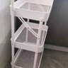 卓博落地置物架推車(chē)客廳收納架零食架儲物架廚房層架SJ15白3層帶扶手 曬單實(shí)拍圖