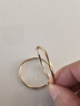 AJIDOU阿吉豆耳環(huán)圓環(huán)圈圈耳飾S925銀針莫比烏斯素圈大耳圈新年禮物 曬單實(shí)拍圖
