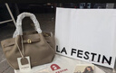 拉菲斯?。↙a Festin）頭層牛皮小懶包女2026新款真皮斜挎手提餃子包送生日禮物送女生 大象灰【頭層牛皮】【小號】 曬單實(shí)拍圖