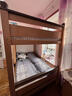 名軒閣全實(shí)木上下床上下同寬高低床上下鋪互不干擾多功能櫻桃木子母木床 【櫸木色I款櫻桃木】 直梯135*204cm 曬單實(shí)拍圖