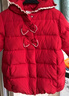 戴維貝拉童裝女童羽絨服冬裝兒童防水加厚外套寶寶新年紅色衣服 曬單實(shí)拍圖