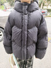 圖圖小象童裝女童羽絨服加厚保暖冬裝新款90白鴨絨百搭羽絨外套 黑色 150 曬單實(shí)拍圖
