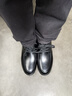 紅蜻蜓羊毛棉鞋秋冬季厚絨男士商務(wù)牛皮高幫男鞋爸爸鞋WTD44145 黑色 41 曬單實(shí)拍圖