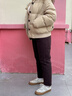 雅鹿燈芯絨媽媽冬季棉褲外穿加絨加厚褲子女冬款中老年人奶奶寬松褲子 曬單實(shí)拍圖