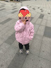 Teenie Weenie Kids【三防】小熊童裝25年新款秋冬男女童寶寶連帽羽絨服 粉色 130 cm 曬單實(shí)拍圖