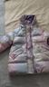 迪士尼（Disney）新國標兒童羽絨服外套2025冬季新款連帽炫彩中長(cháng)款洋氣上衣服童裝 紫色 90白鴨絨 均碼 120cm 曬單實(shí)拍圖