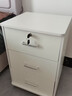 辦公室資料文件柜帶鎖桌下矮柜抽屜式收納儲物柜辦公置物柜 【兩門(mén)款式】云溪白60×60×60cm 曬單實(shí)拍圖