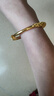 吉財運光面推拉黃金手鐲女實(shí)心可調節999金包銀手鐲活口送女友生日禮物 包金2克總重22克孔雀推拉手鐲 曬單實(shí)拍圖