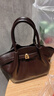 拉菲斯汀【新年禮物】小懶包2025新款包包棕真皮單肩斜挎包通勤女包手提包 栗子棕-小號 | 質(zhì)感亮面 曬單實(shí)拍圖