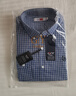 金利來(lái)襯衫男長(cháng)袖全棉透氣舒適基礎款格子襯衣SLT0060-LH152 藍色 1XL  曬單實(shí)拍圖