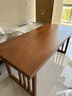 家逸全實(shí)木大板桌去客廳化大長(cháng)桌家用電腦桌辦公學(xué)習書(shū)桌子工作臺餐桌 曬單實(shí)拍圖