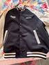 可口可樂(lè )（Coca-Cola） PU皮夾克男美式刺繡春秋款外套毛呢棒球服女 黑色（加棉） S 曬單實(shí)拍圖