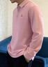 皮爾卡丹（pierre cardin）正品高端男士長(cháng)袖t恤2025新款春秋季翻領(lǐng)中年商務(wù)休閑polo衫男款 粉紅色 p19715 XL 52/180 建議【142-155斤】 曬單實(shí)拍圖