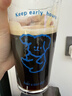 可愛(ài)小狗小貓印字雙飲口玻璃杯玻璃吸管杯帶蓋防摔耐高溫杯子 藍色小狗印字一套 480ml 1只 曬單實(shí)拍圖